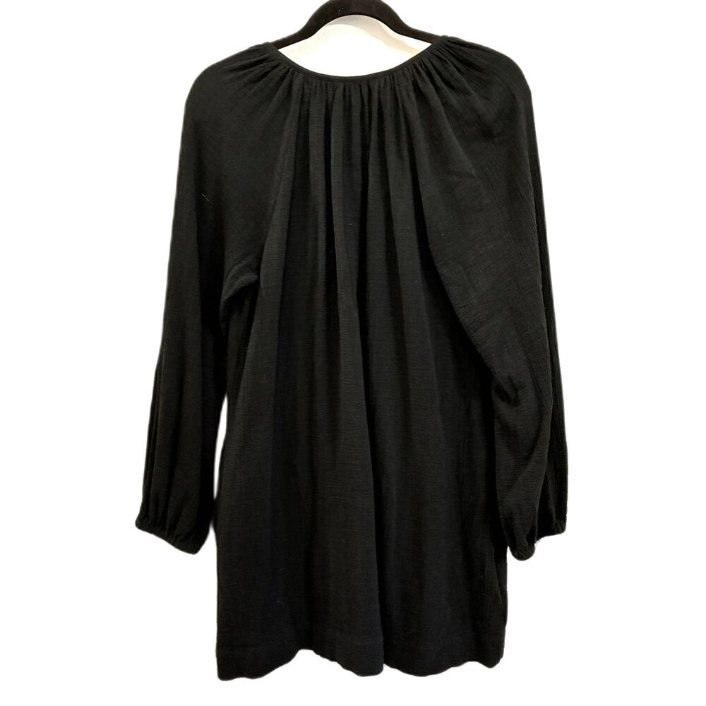 HATCH Black Relaxed Button Up Henley Maternity Midi Dress Women's Size 1 - Picture 6 of 10